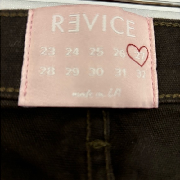 REVICE Matchmaker Coffee Shop Patchwork Women’s Jeans Size 27” NWOT - Picture 2 of 6
